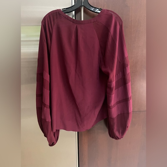 7 for All Mankind Maroon Long sleeve blouse - Picture 3 of 3